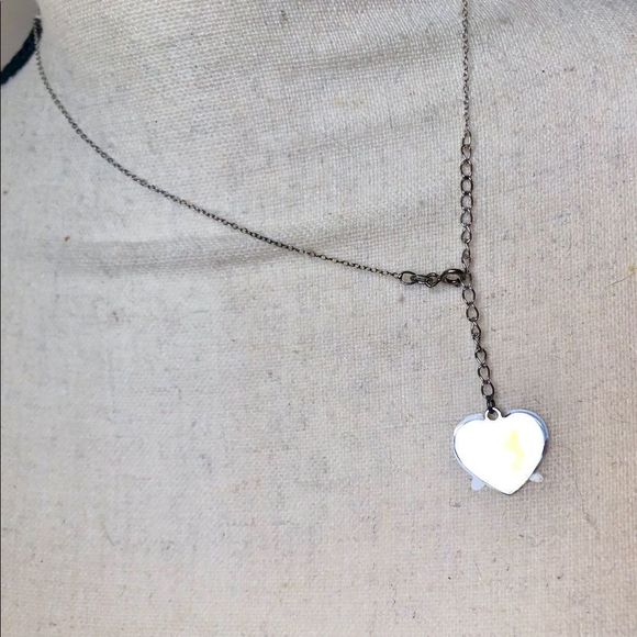 NWOT 925 dainty chain double heart necklace - Picture 3 of 6